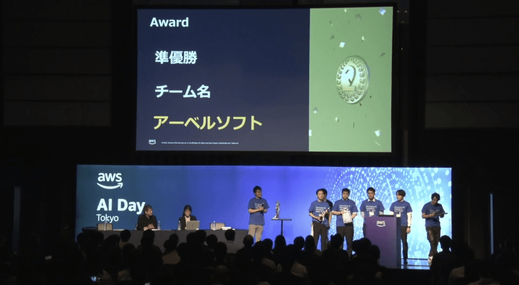 AWS Japan 生成AIハッカソン決勝戦 表彰式の様子